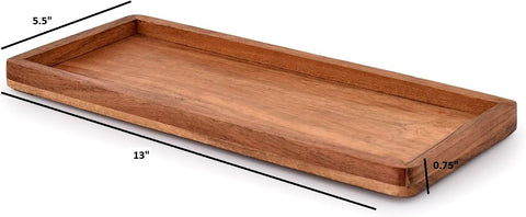 Inspira decoración elegante con conjunto de 3 platos de madera acacia.