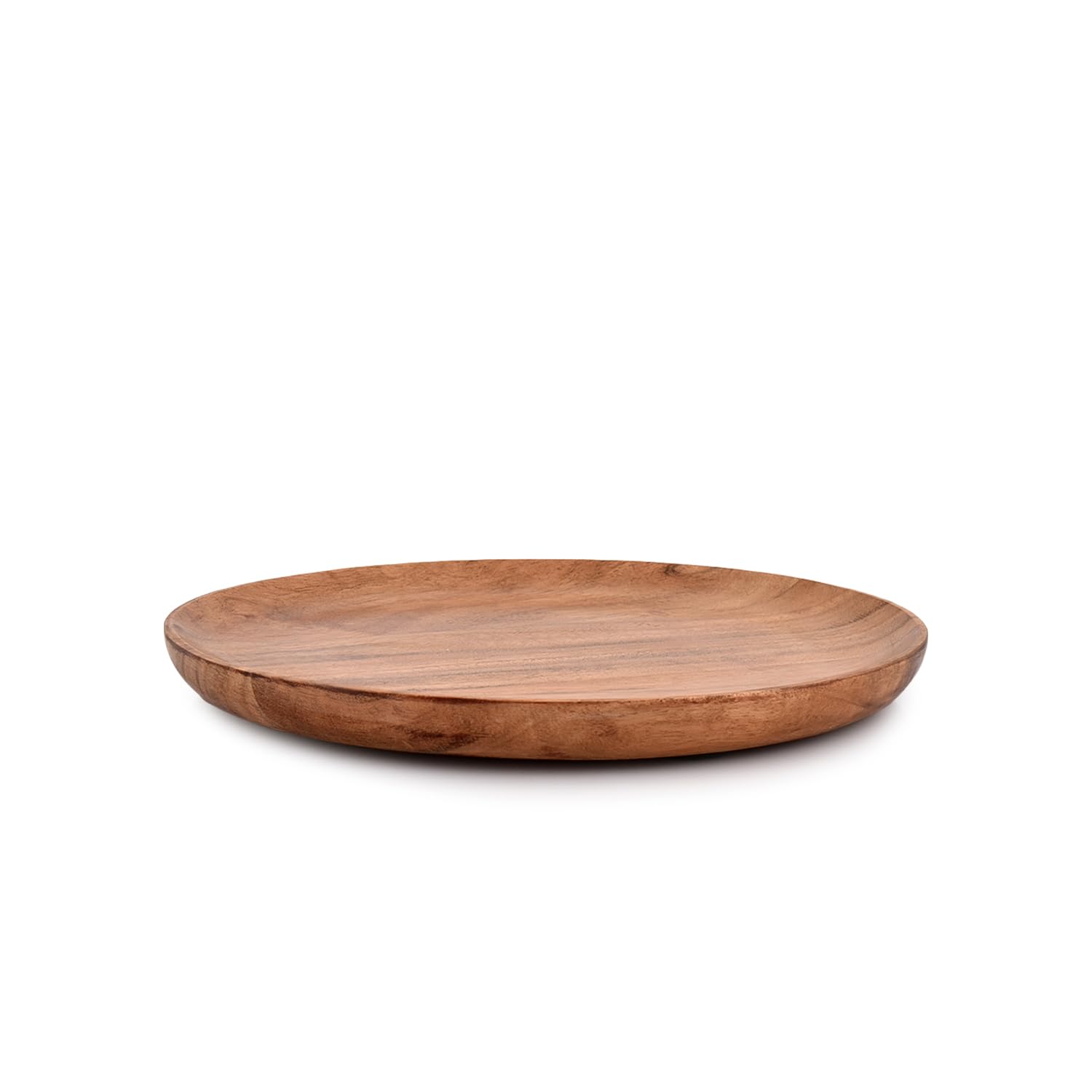 Plato de acacia de NIRMAN con borde para contener alimentos