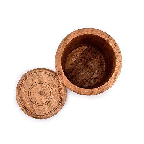 Tarro NIRMAN de acacia para arroz, optimiza espacio en despensa.