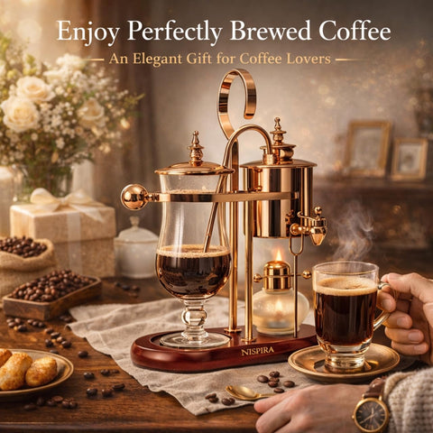 Aroma preservado en sifón de cobre Nispira para café intenso