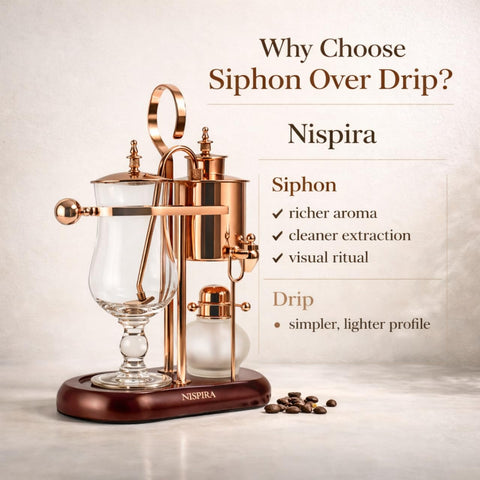 Fácil limpieza de la cafetera sifón Nispira