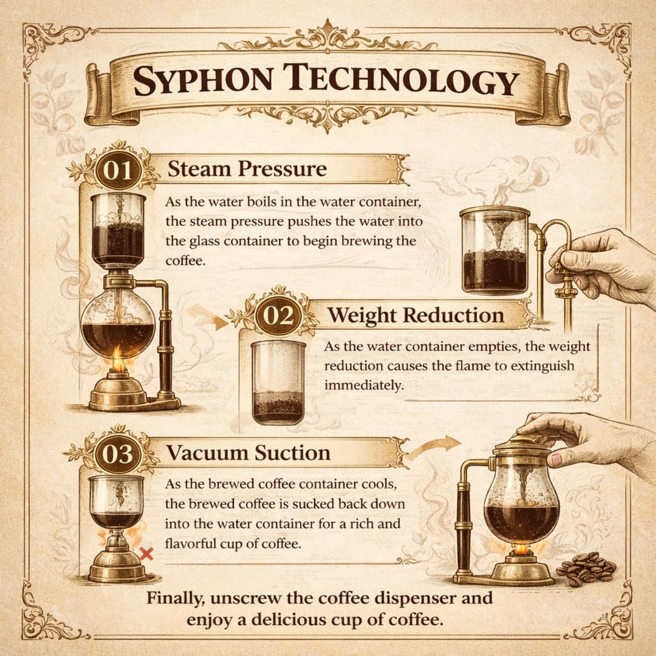 Sistema de vacío de Nispira en acción: extracción visual de café