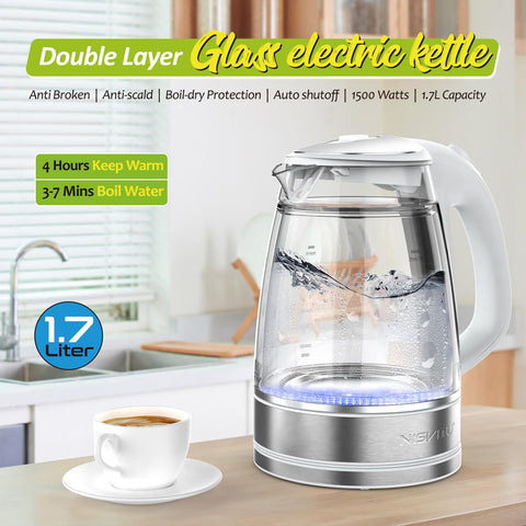 Interior de vidrio transparente de NISVITU mantiene el sabor puro para infusiones.