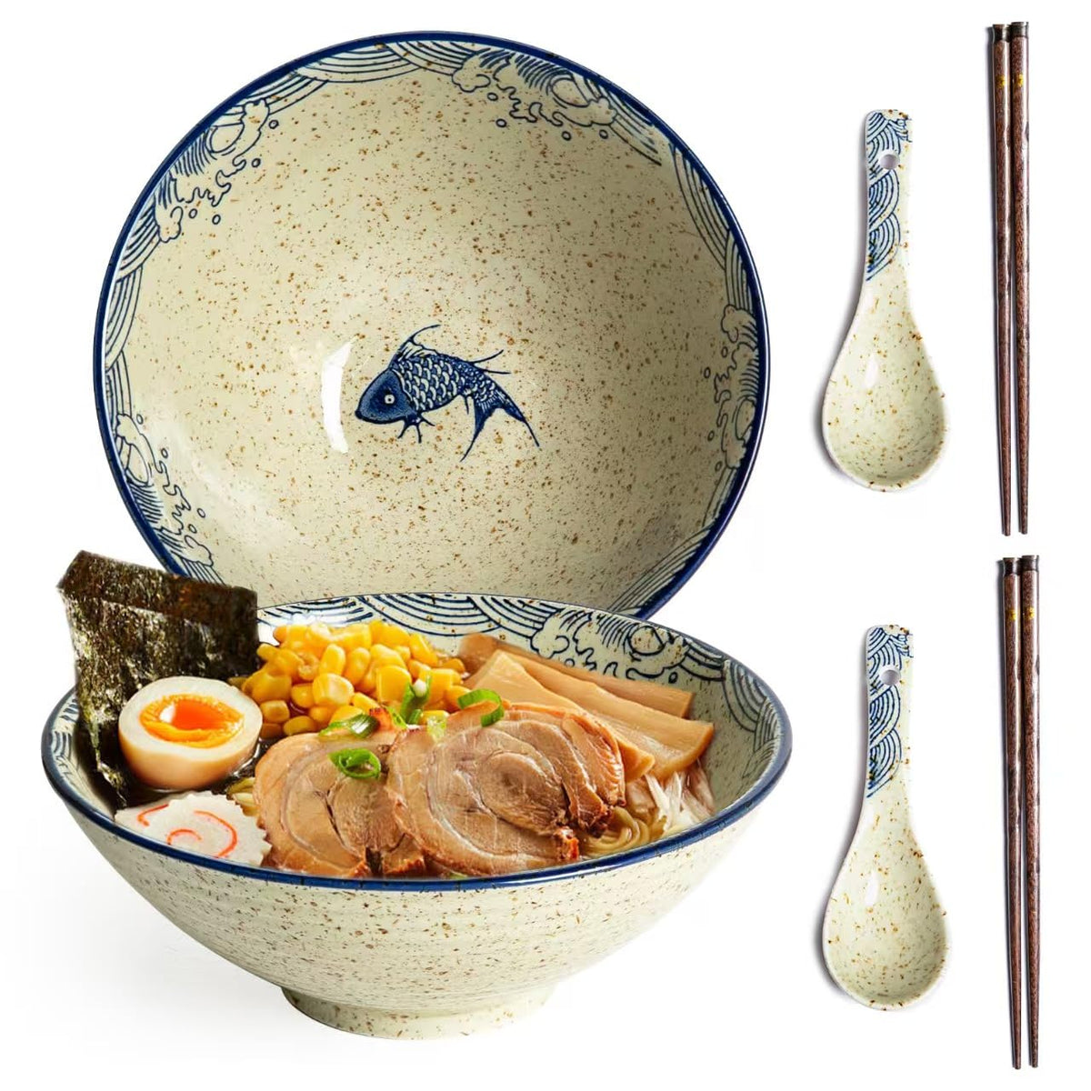 Niturceal cuencos ramen cerámicos 40 oz para porciones generosas