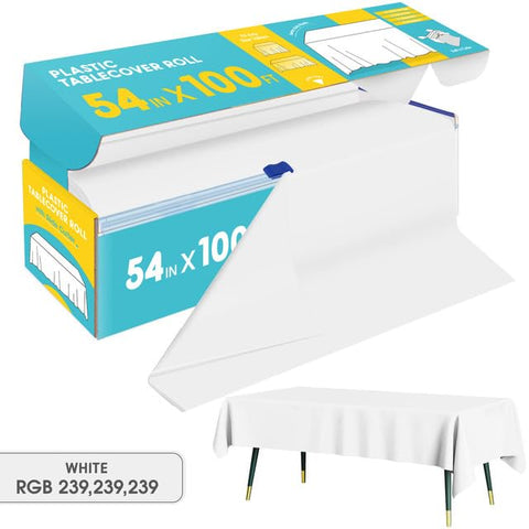 Niuara Funda de Mesa en Rollo Blanca 54in x 100ft con Corte Deslizante