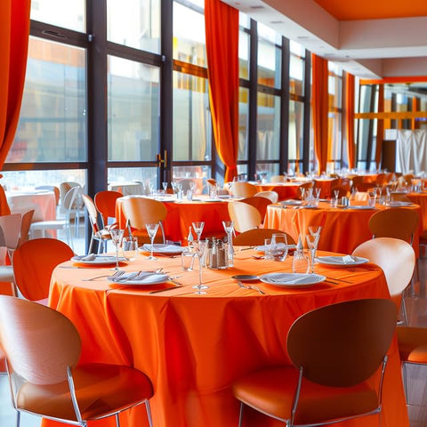 Niuara cubierta impermeable para mesa redonda naranja, ideal para fiestas y eventos