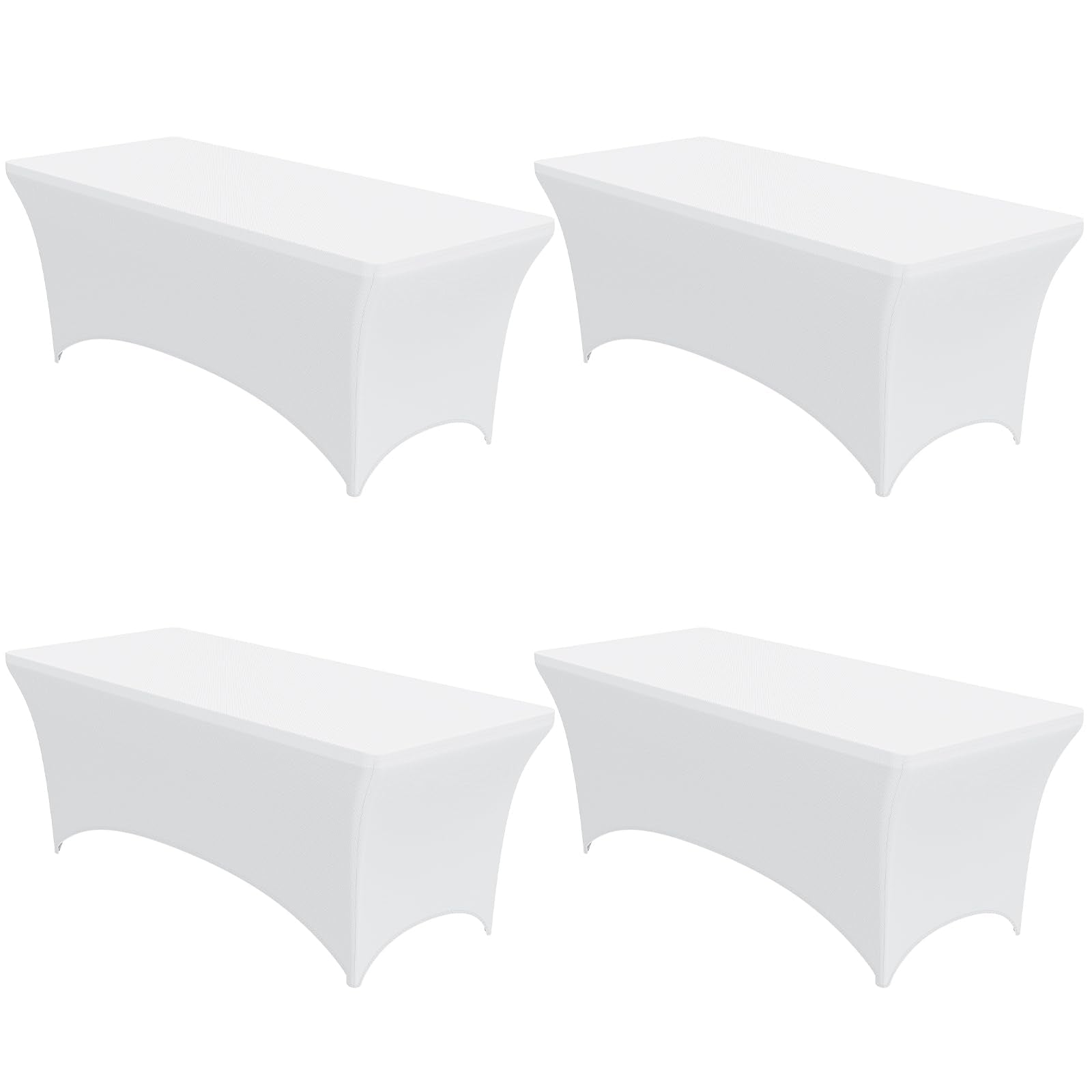 Niuara mantel-elastico-rectangular-72x30-blanco, vista frontal, ajuste seguro para mesas.