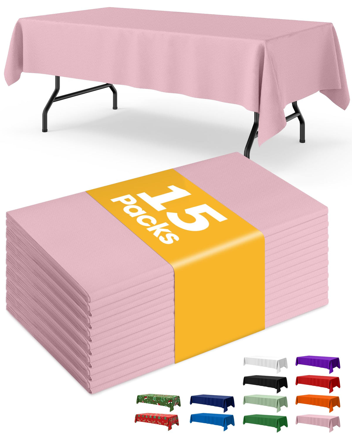 Niuara mantel plástico rosa rectangular para fiestas y comidas, fácil limpieza