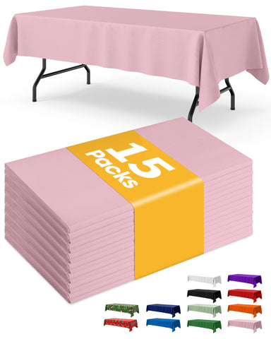 Niuara mantel plástico rosa rectangular para fiestas y comidas, fácil limpieza