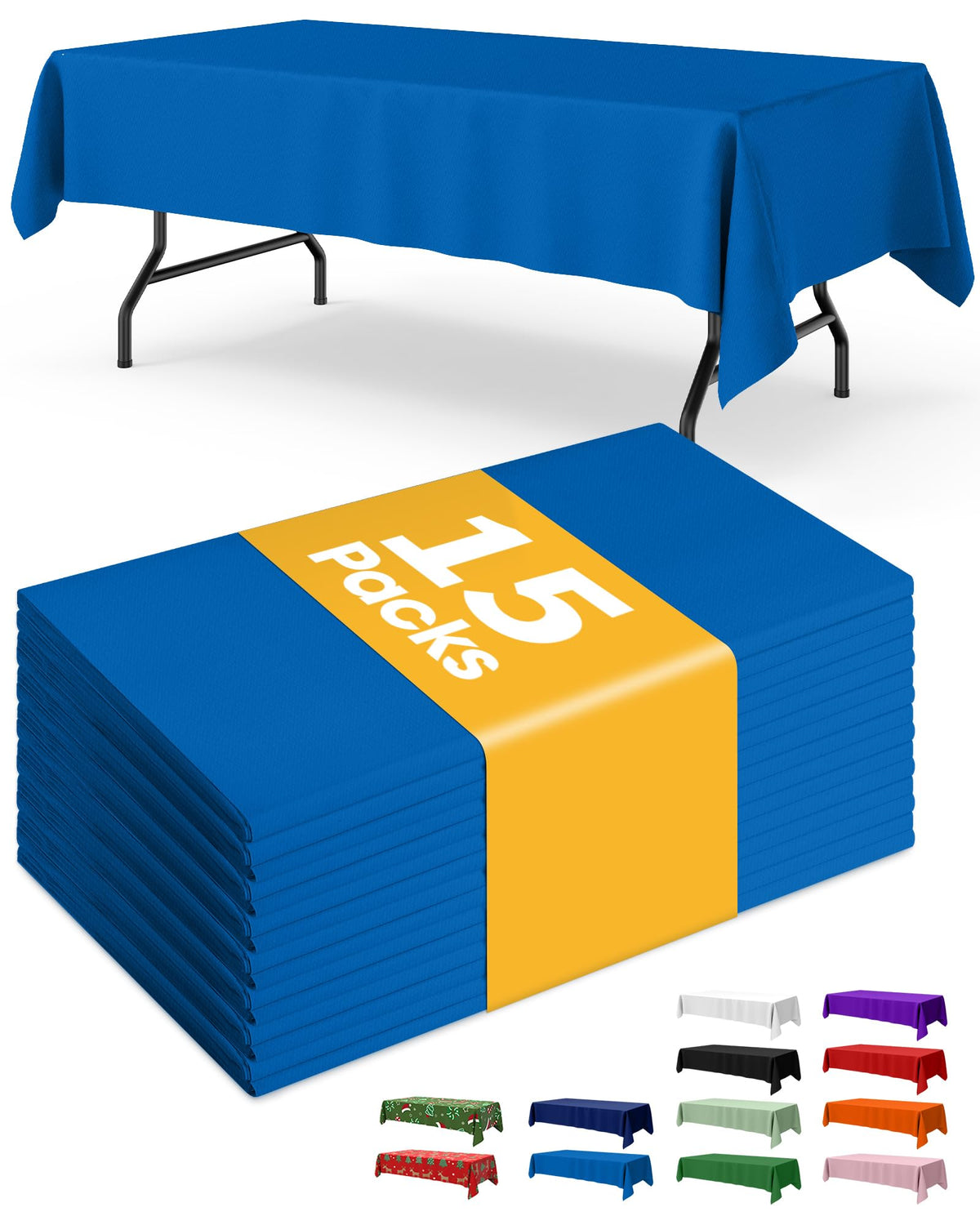 Mantel rectangular NIUARA azul 54x108 pulgadas para proteger la mesa en fiestas