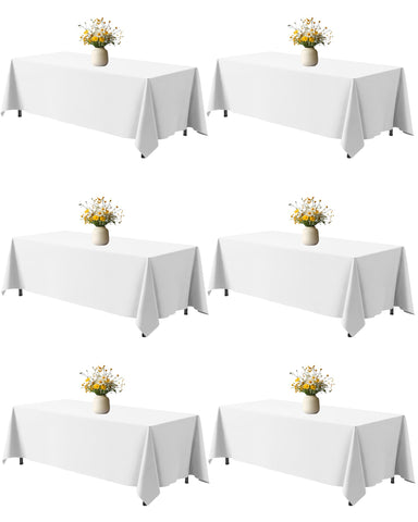 Mantel rectangular blanco Niuara, 70x120, drapeado elegante y fácil de limpiar.