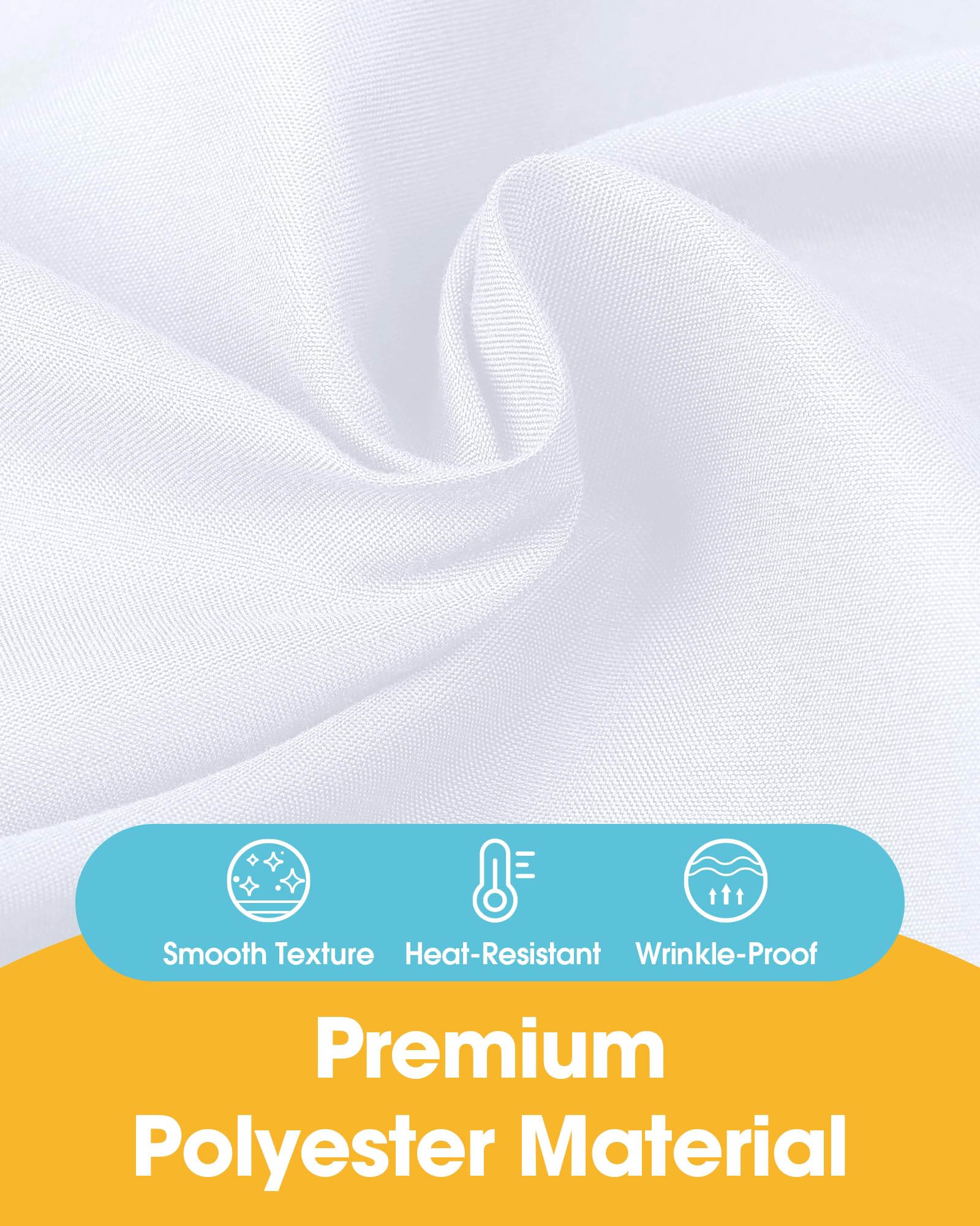Mantel blanco Niuara para bodas, aspecto impecable y tacto suave.