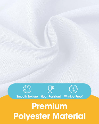 Mantel blanco Niuara para bodas, aspecto impecable y tacto suave.