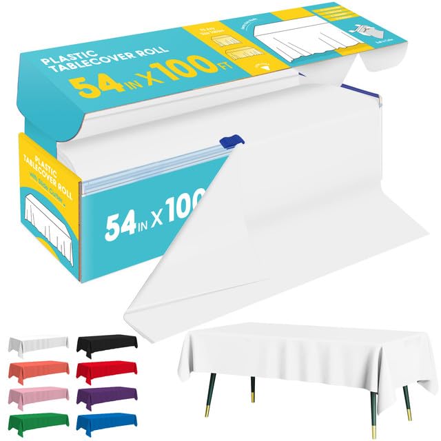 Niuara Funda de Mesa en Rollo Blanca 54in x 100ft con Corte Deslizante