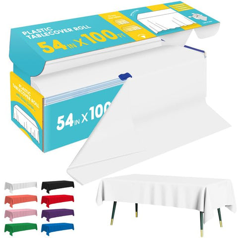Niuara Funda de Mesa en Rollo Blanca 54in x 100ft con Corte Deslizante