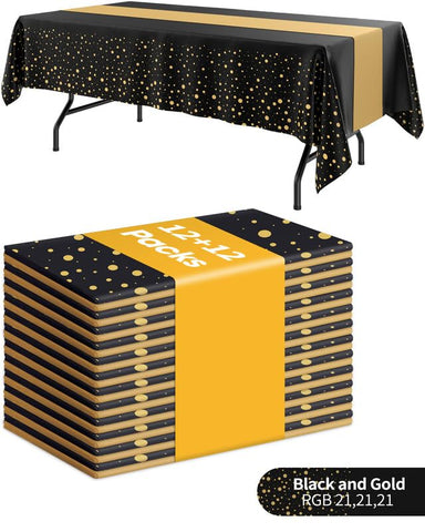 Niuara runner dorado para mantel negro añade toque sofisticado para bodas.