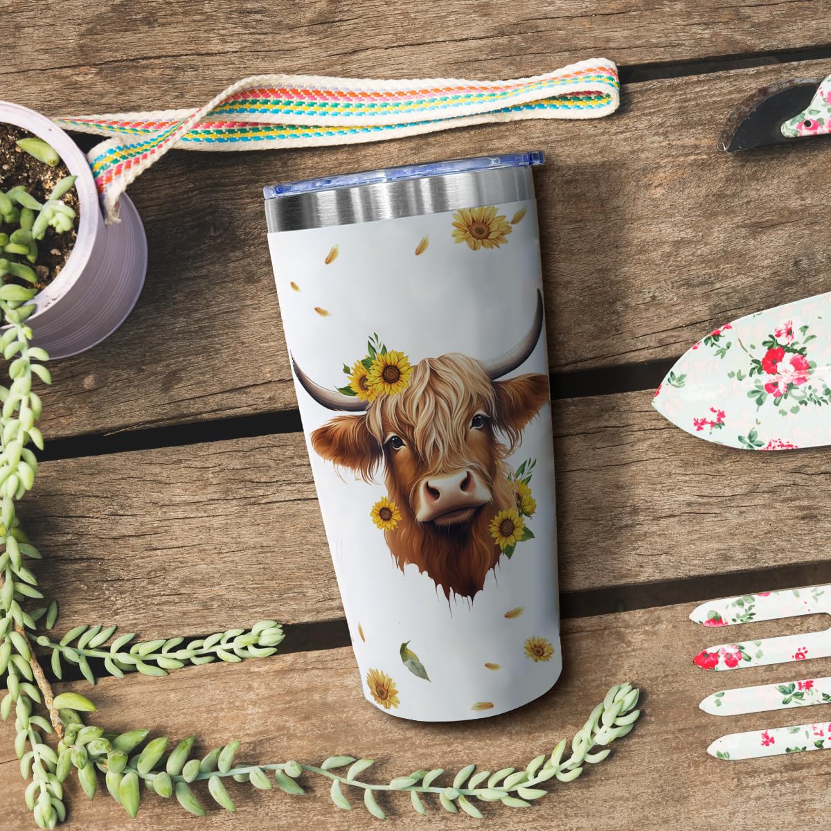Regalo perfecto para cumpleaños: NIUHILEA Highland Vaca, vaso termo resistente.