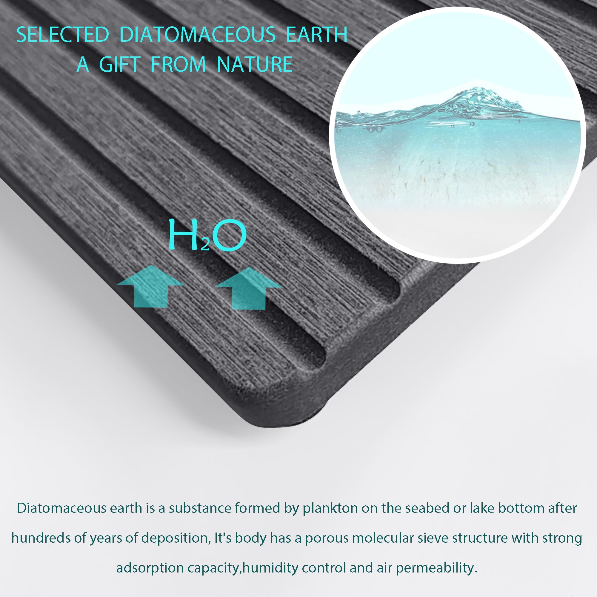 Base absorbente de diatomita NiuYichee para superficies secas.