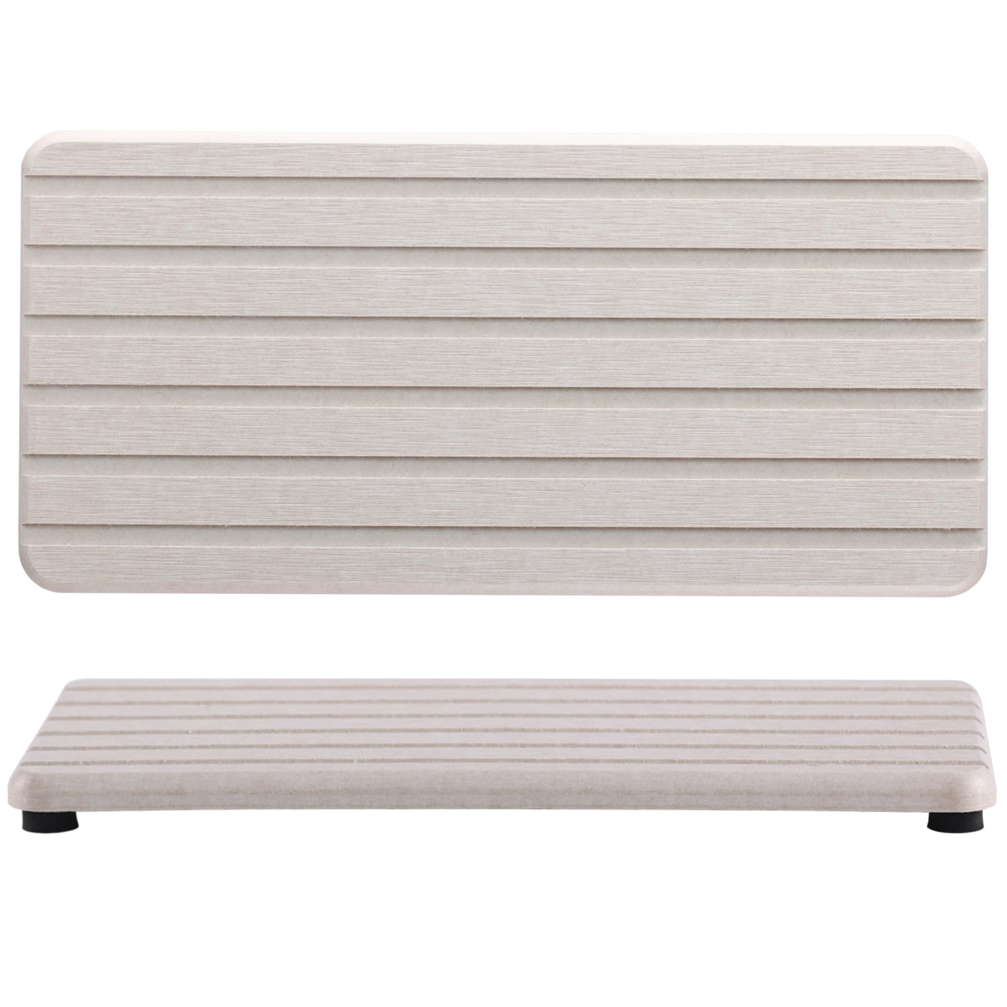 NiuYichee posavasos de diatomita rectangulares estriados ofrecen absorción rápida y control de humedad.
