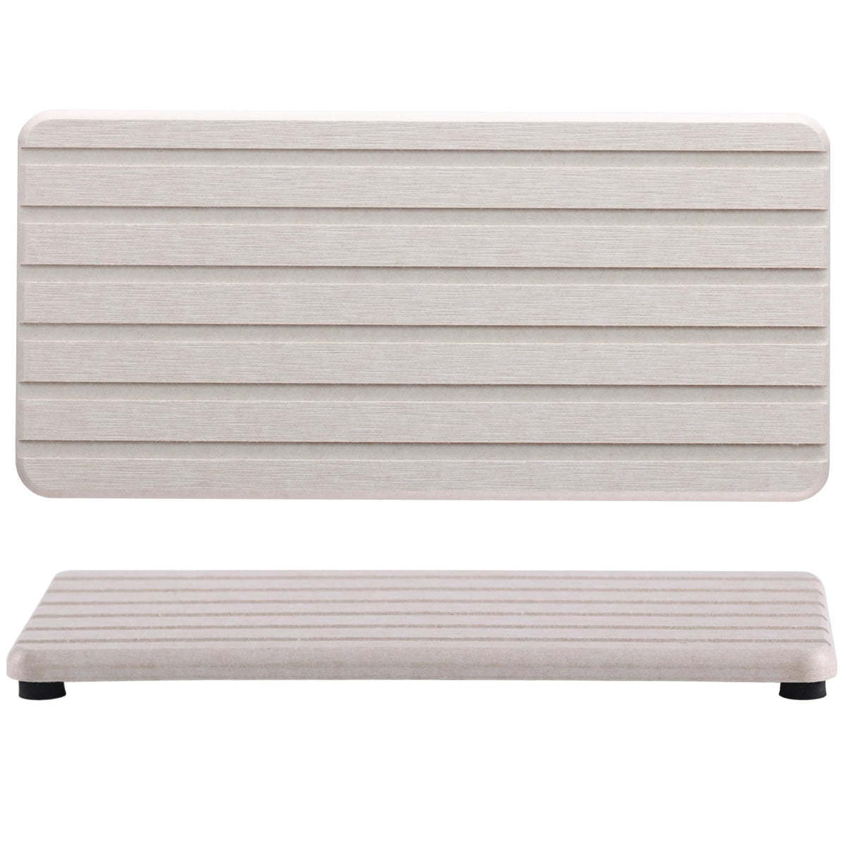 NiuYichee posavasos de diatomita rectangulares estriados ofrecen absorción rápida y control de humedad.