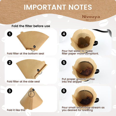 Papel natural de pulpa de madera Niveaya para filtrado seguro