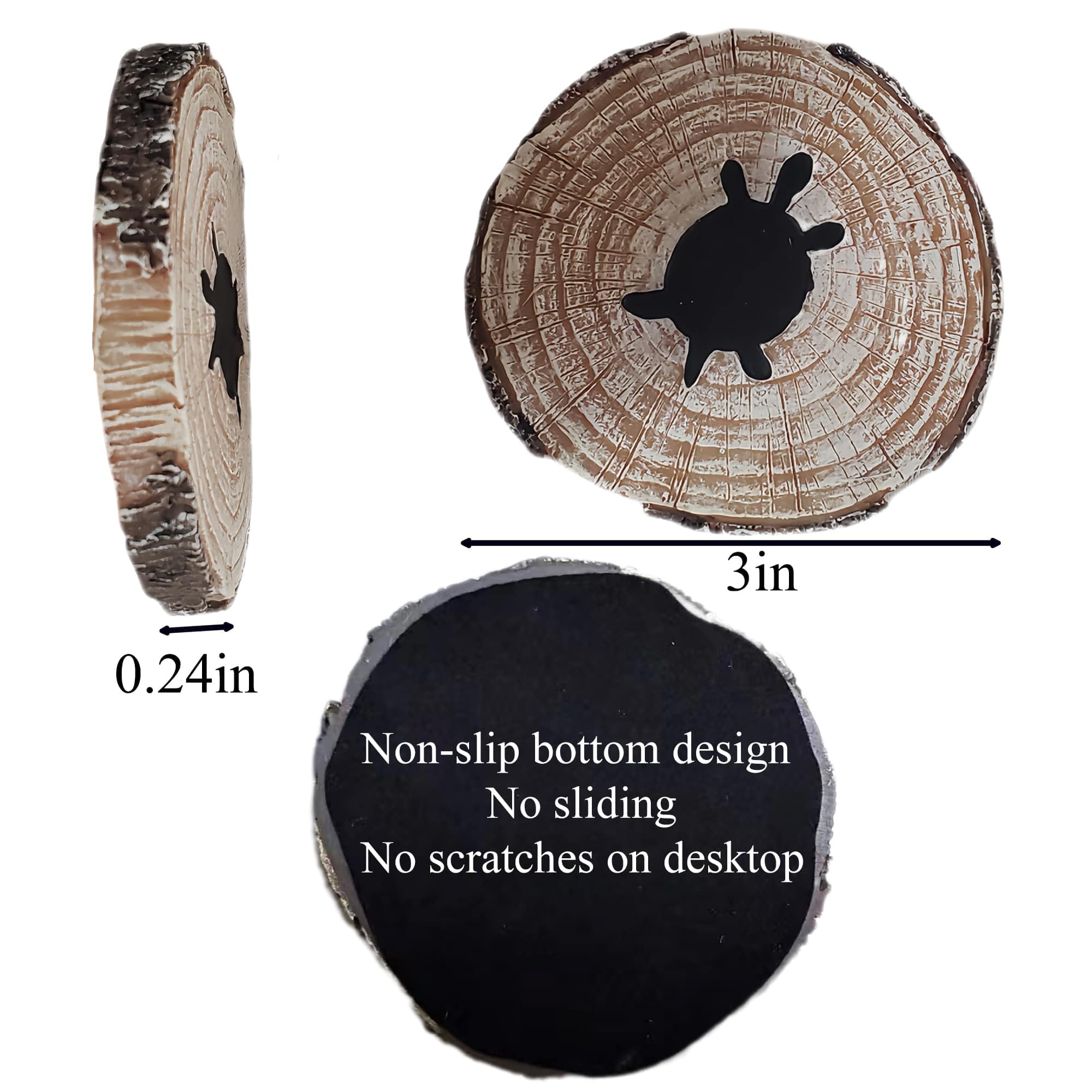 Niwhydi posavasos madera tortuga: diseño rústico que complementa la decoración de cabaña.