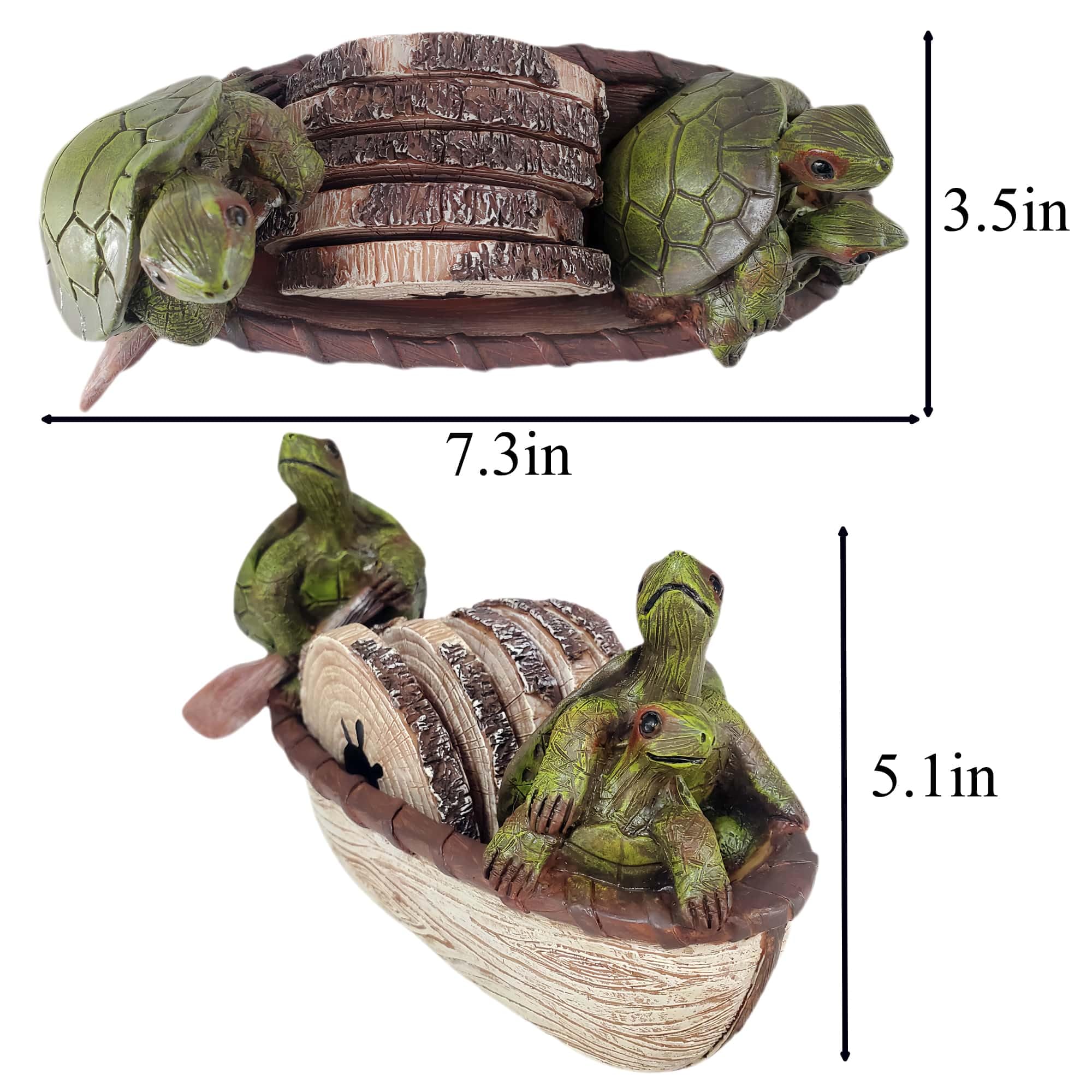 Niwhydi posavasos tortuga de cinco piezas: ideal como regalo para amantes de la madera.