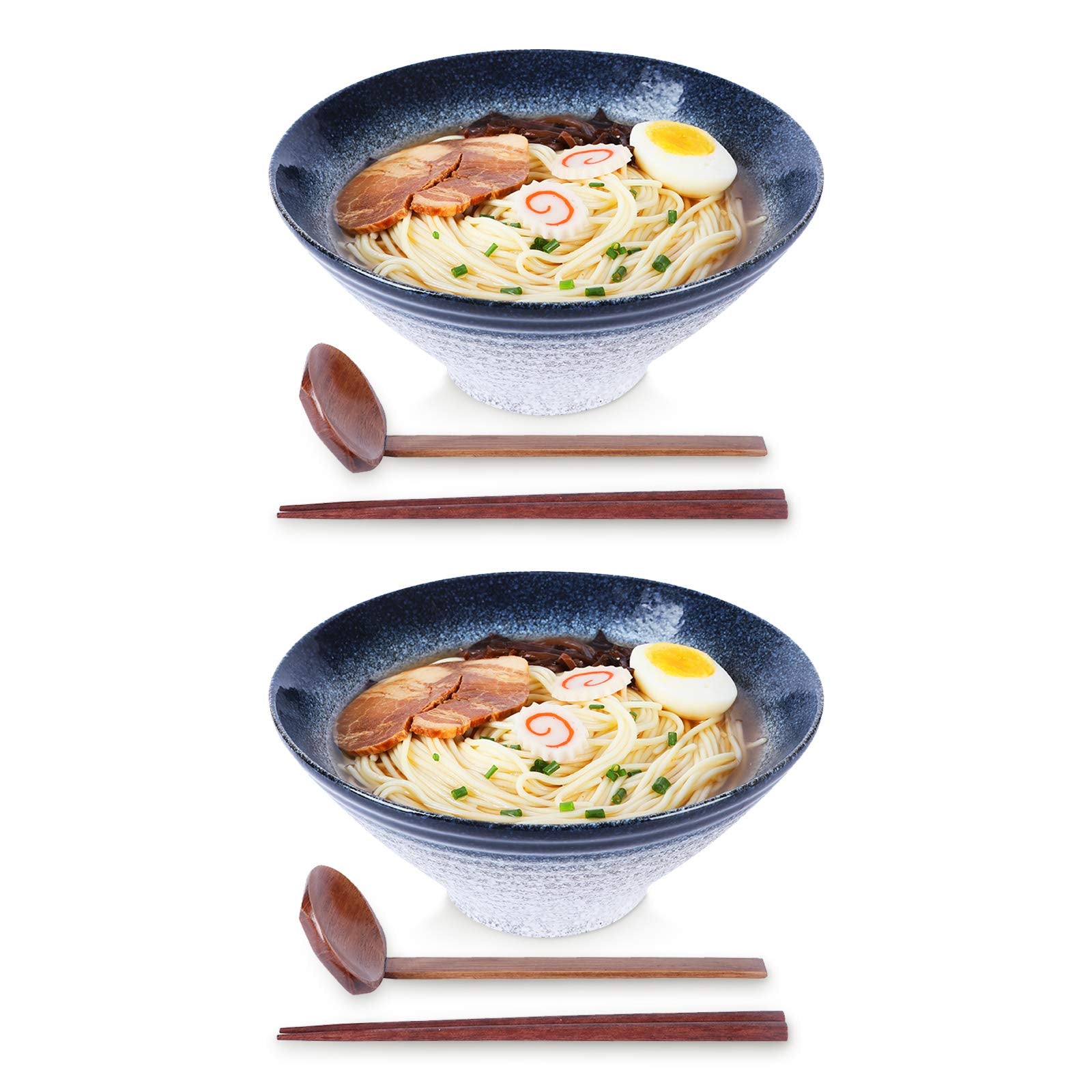 NJCHARMS cuenco ramen cerámica azul-verde, ideal para uso diario