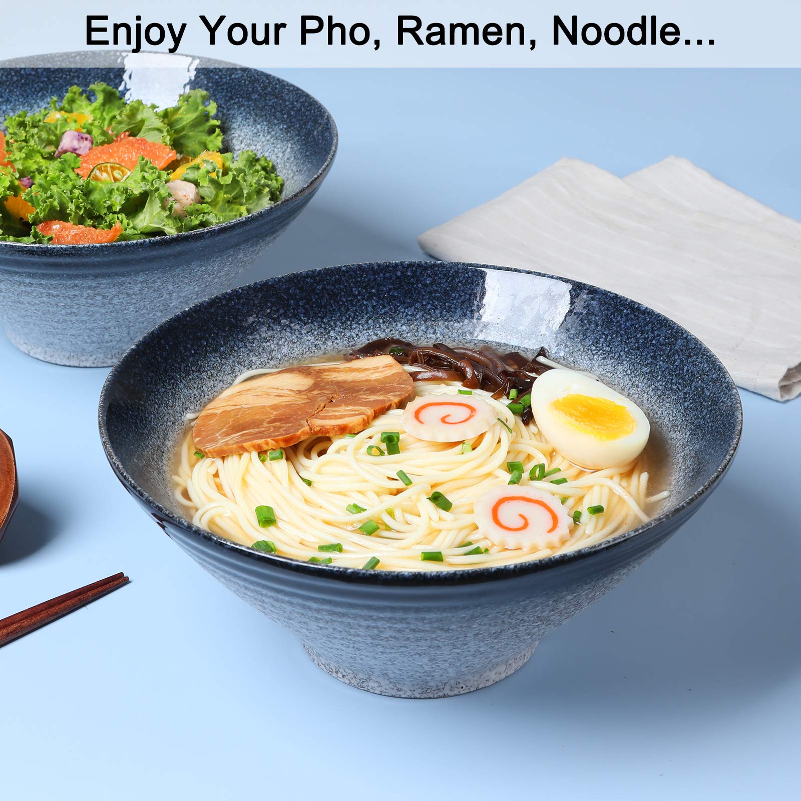 NJCHARMS cuenco ramen apto para lavavajillas, limpieza rápida