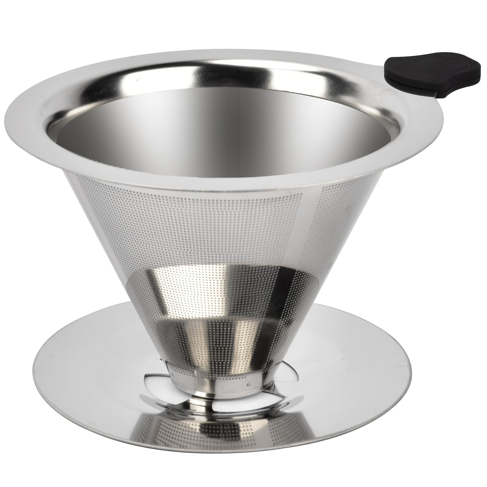 Nkove cono de cafe de acero inoxidable para una preparación limpia y duradera