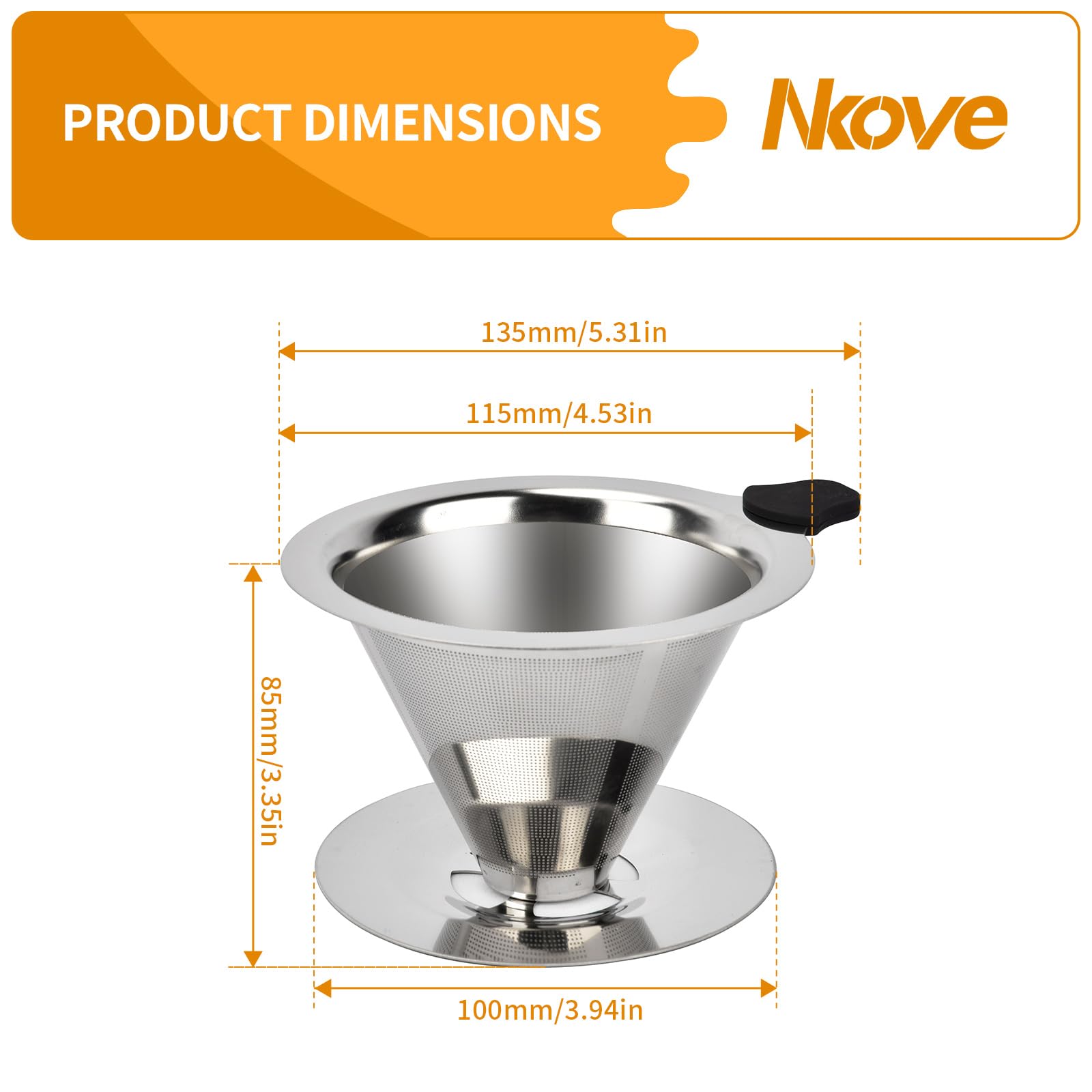 Nkove filtro 600 mallas de acero para extraer aceites y sabor