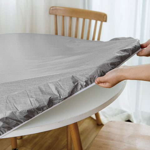 NLMUVW mantel vinilo con respaldo de franela, protección suave para la mesa.