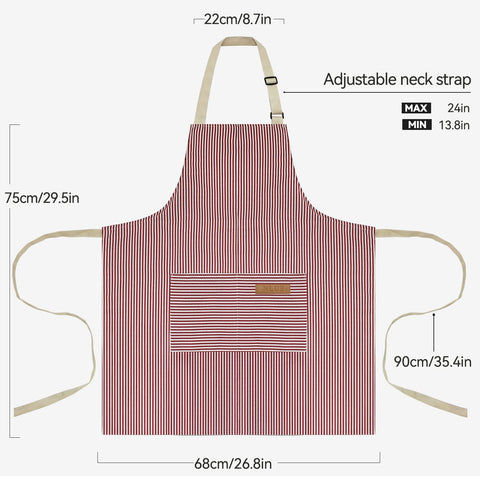 NLUS delantal, ajuste de cuello ajustable para mayor comodidad en cocina