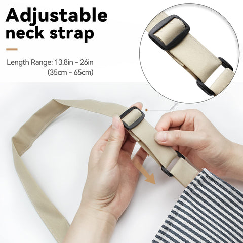 Delantal NLUS con cuello ajustable para mayor comodidad y ajuste perfecto.