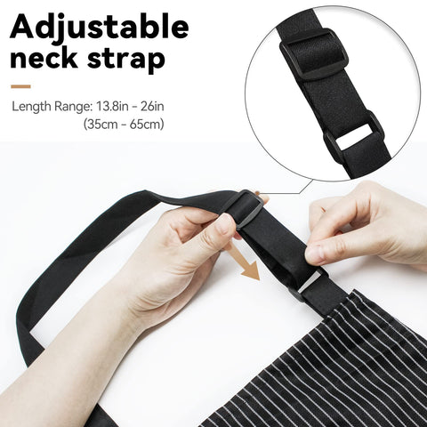Delantal NLUS cuello ajustable, talla adaptable para la mayoría