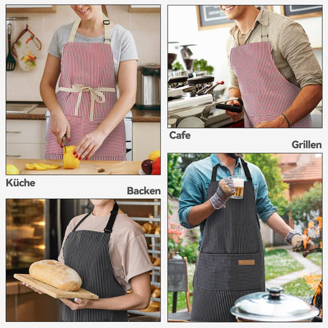 Delantal NLUS multifuncional para cocina, servicio y bricolaje.