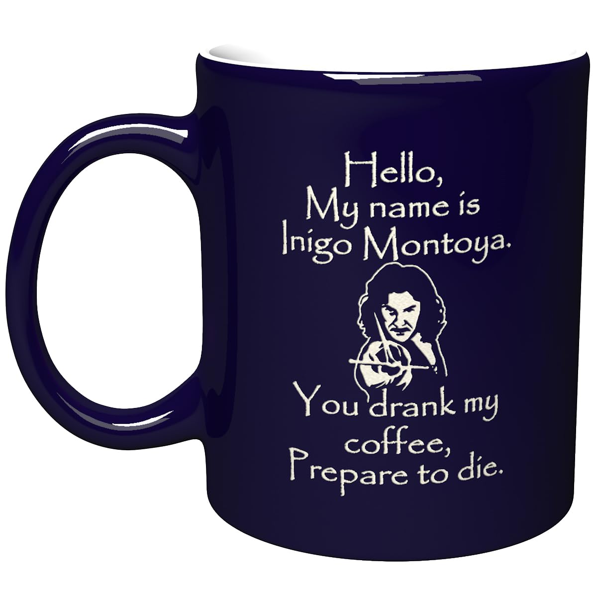 NM NEXTMUG taza grabada azul cobalto, toque elegante para casa u oficina.