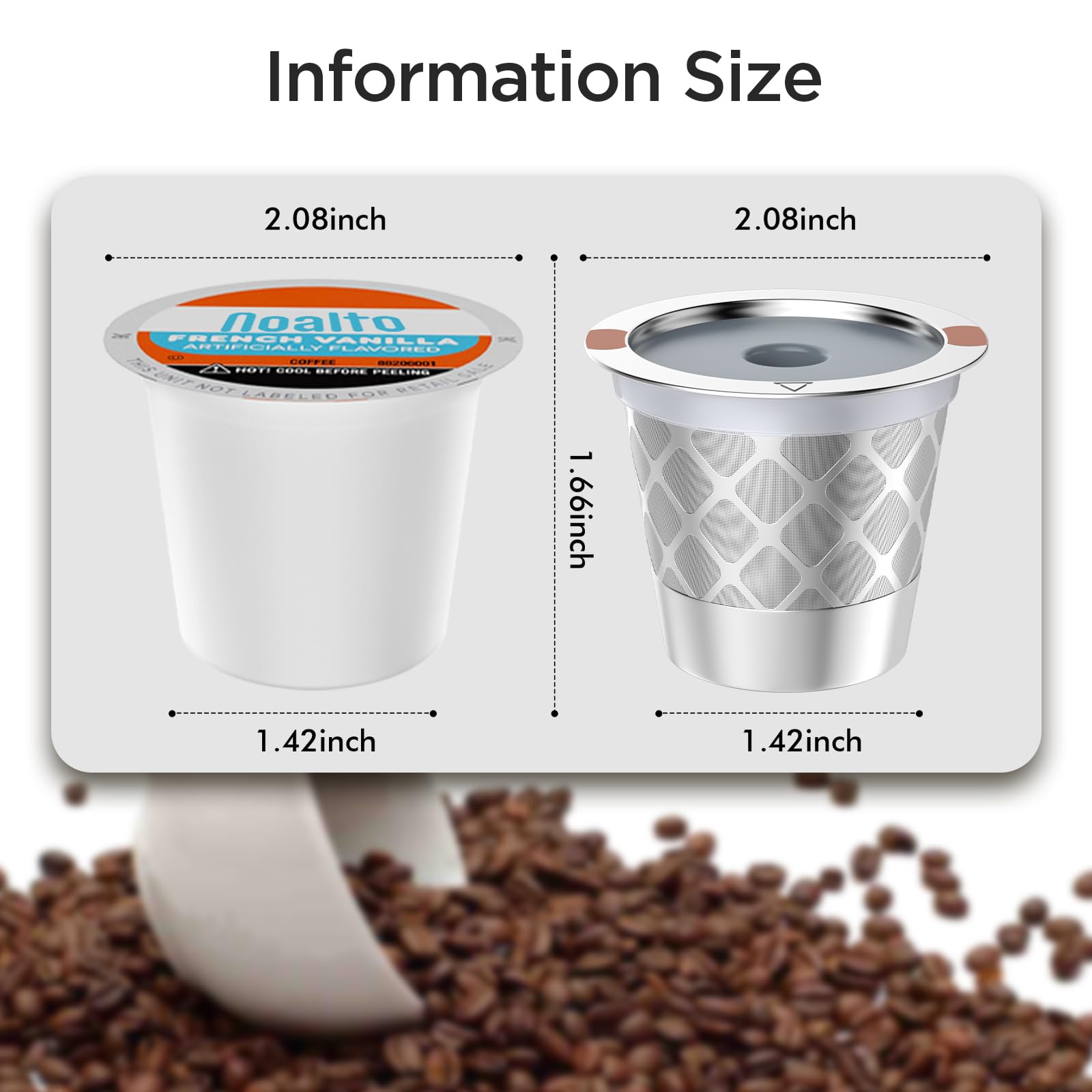 NOALTO compatible con Keurig 1.0 y 2.0 para múltiples modelos.