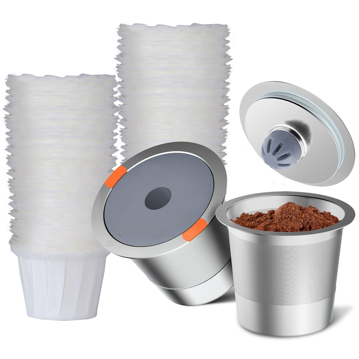 NOALTO filtro K-Cup reutilizable para cafetera, facilita un café limpio y sin papel.