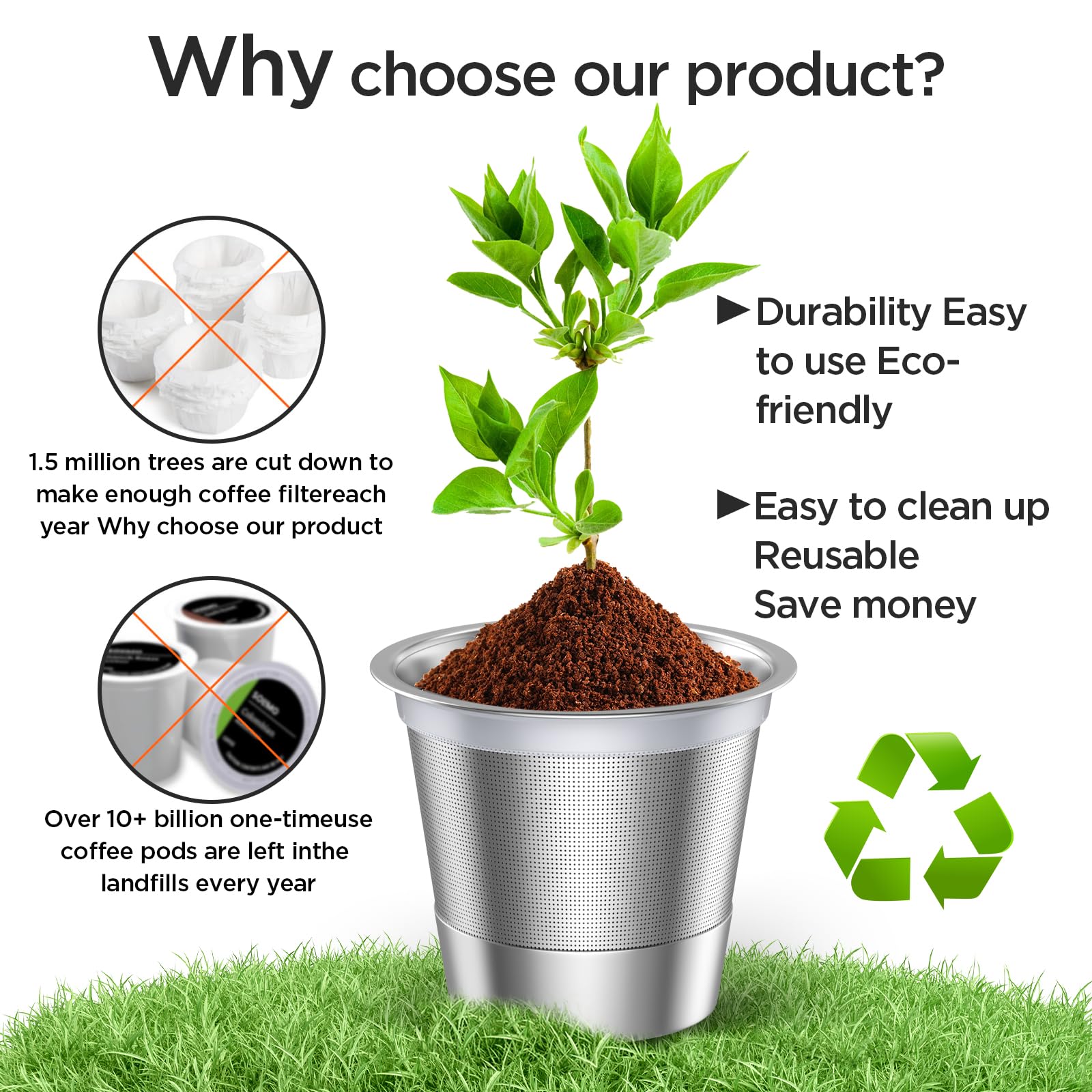 NOALTO kcup acero inoxidable conserva sabores naturales