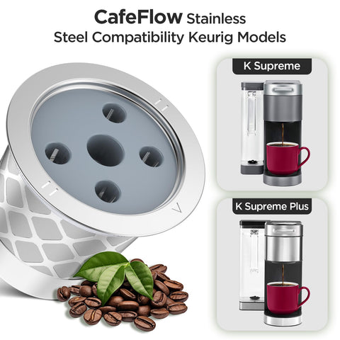NOALTO K-Cups de acero inoxidable, opción ecológica y libre de BPA.