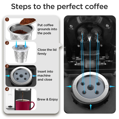 NOALTO K-Cups aptas para lavavajillas, limpieza rápida y sin esfuerzo.