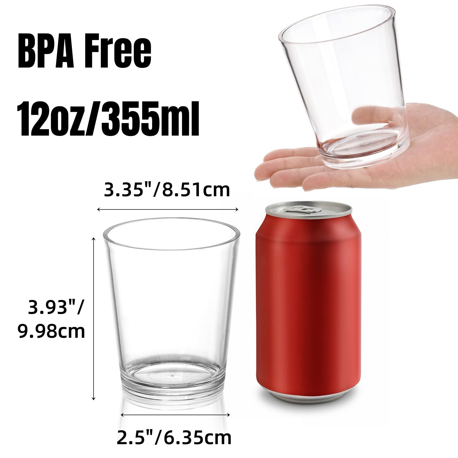 Noamus vasos acrílicos claros, duraderos, ideales para cócteles y fiestas.