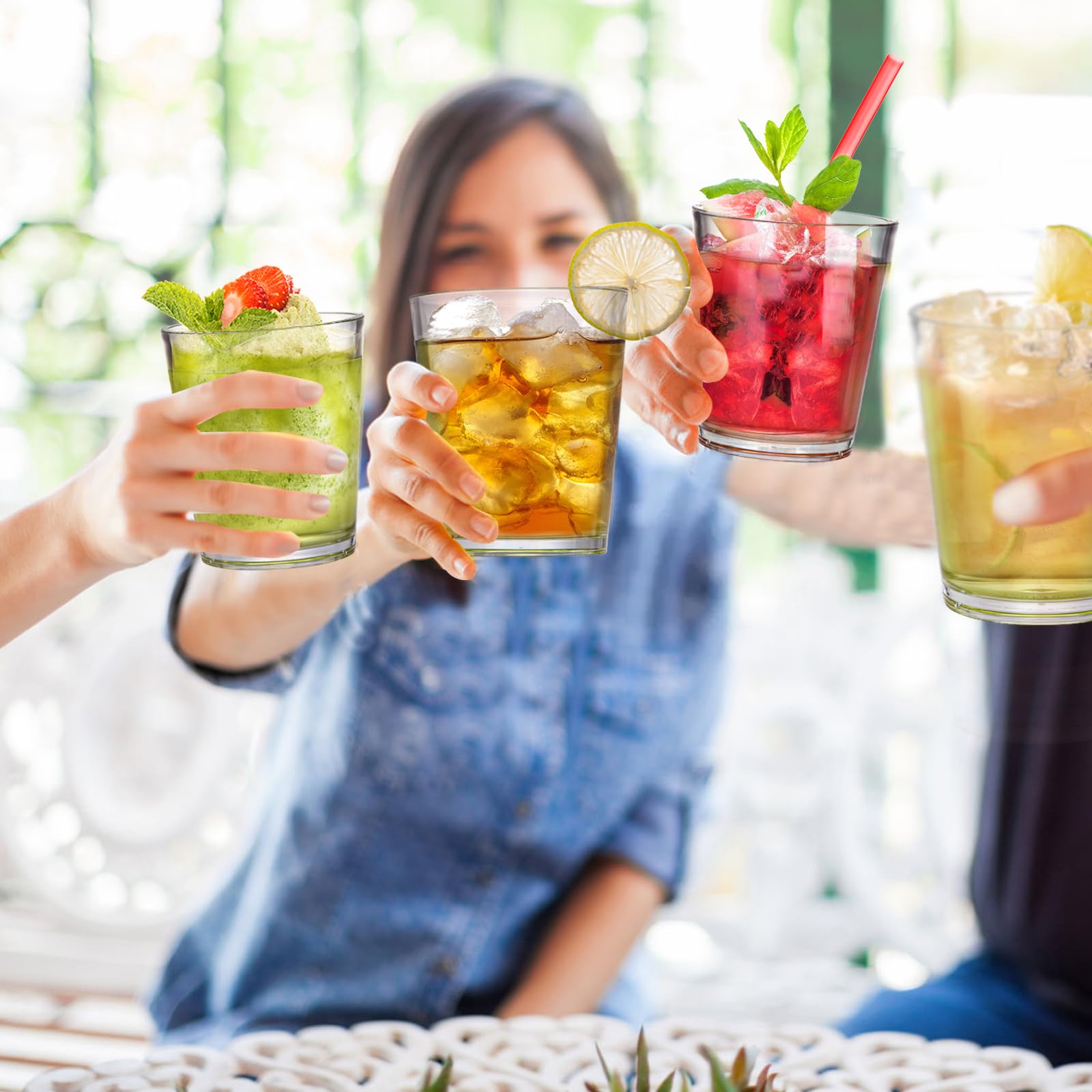 Noamus vasos fáciles de limpiar, ideal para servicio rápido en casa o bar.