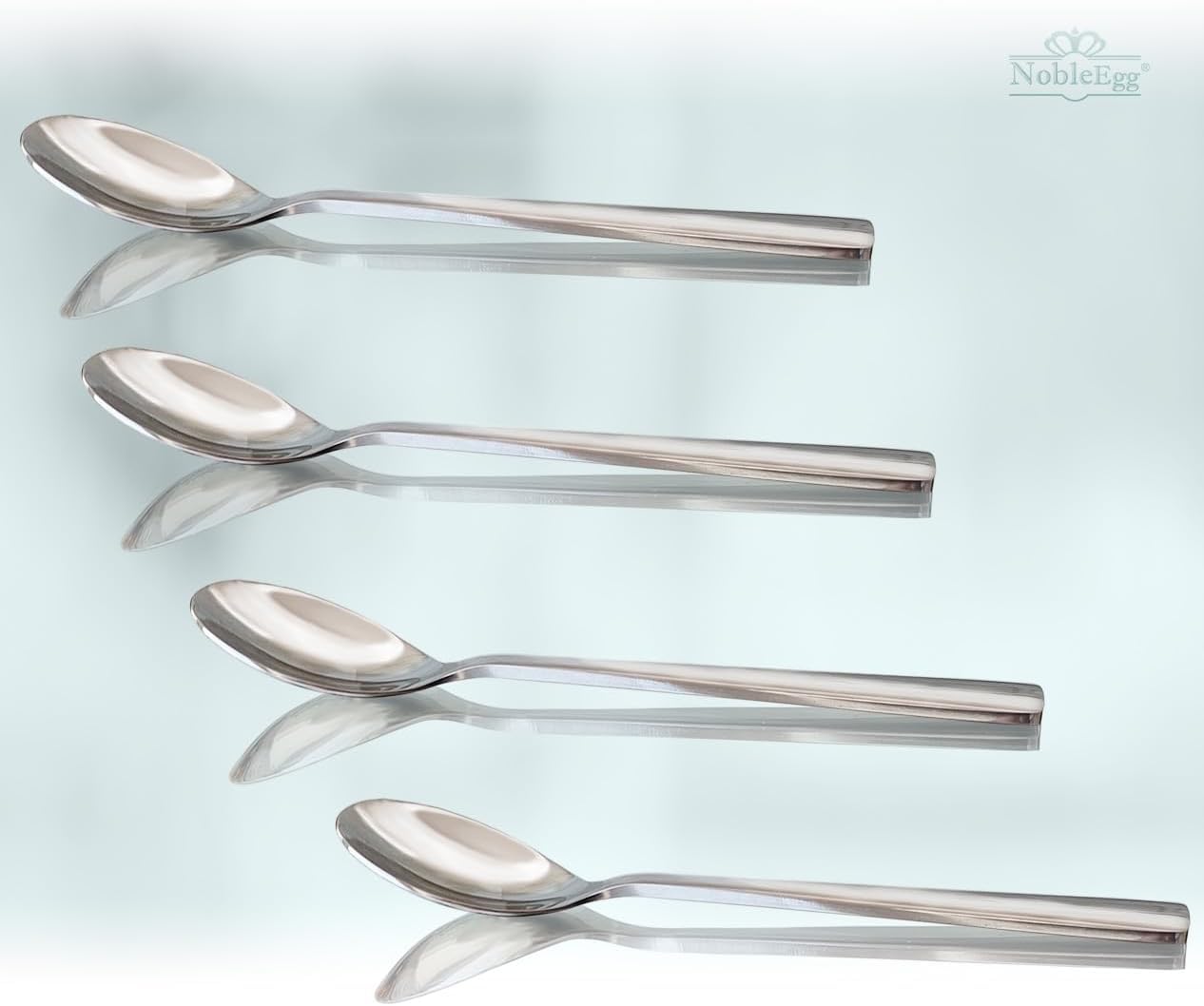 Cucharas de 5,5 pulgadas, tamaño versátil para huevos, café y postres.