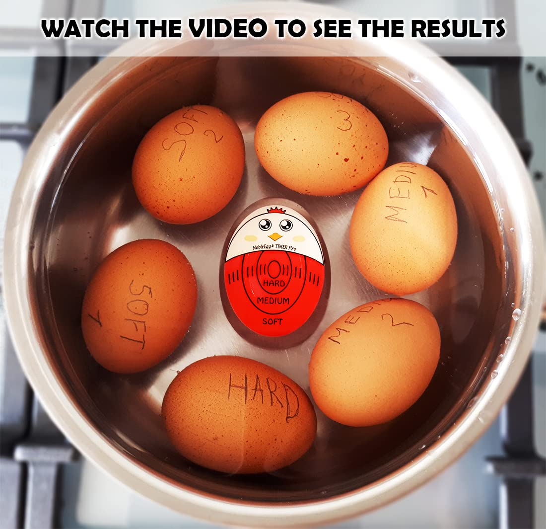 NobleEgg Temporizador de Huevos Pro ofrece indicaciones visuales sin conjeturas para cada etapa.