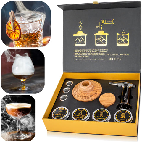 NobleSip ahumador de whiskey en caja regalo para casa