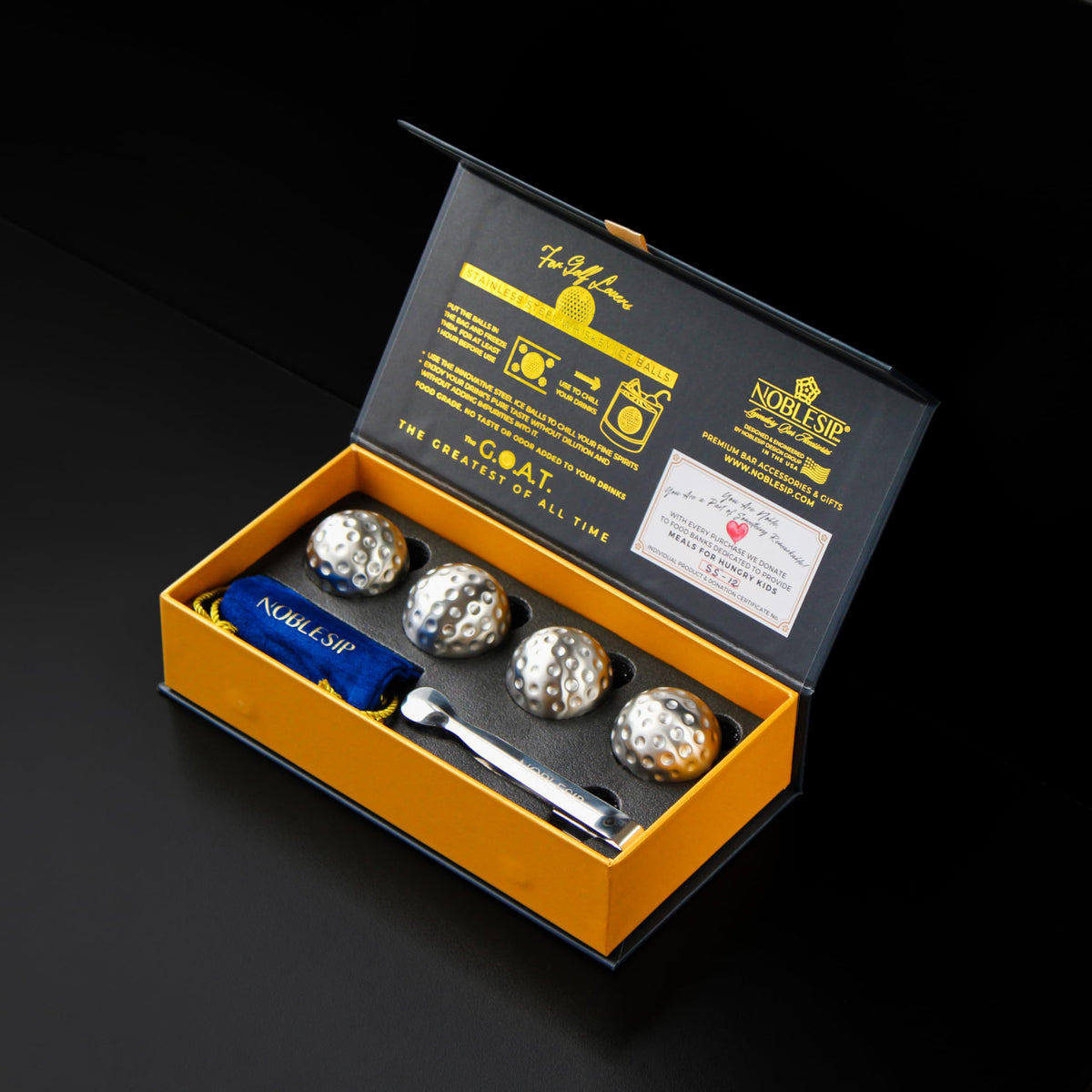 Bolas de acero NobleSip para enfriar whisky sin diluir con estilo.