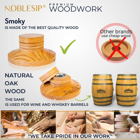NobleSip pedacitos madera pecan para notas ahumadas