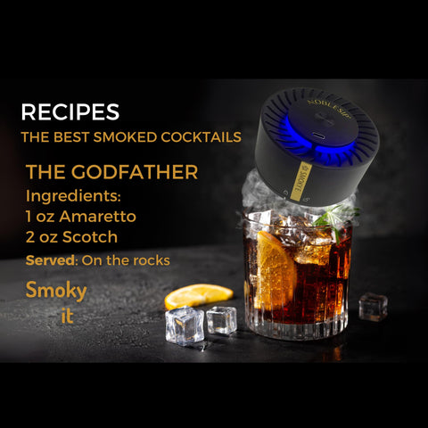 NOBLESIP Ahumador Kit: cartas de recetas incluidas para cócteles clásicos.